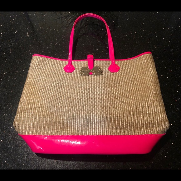 Jonathan Adler Handbags - Jonathan Adler Duchess Straw Large Tote